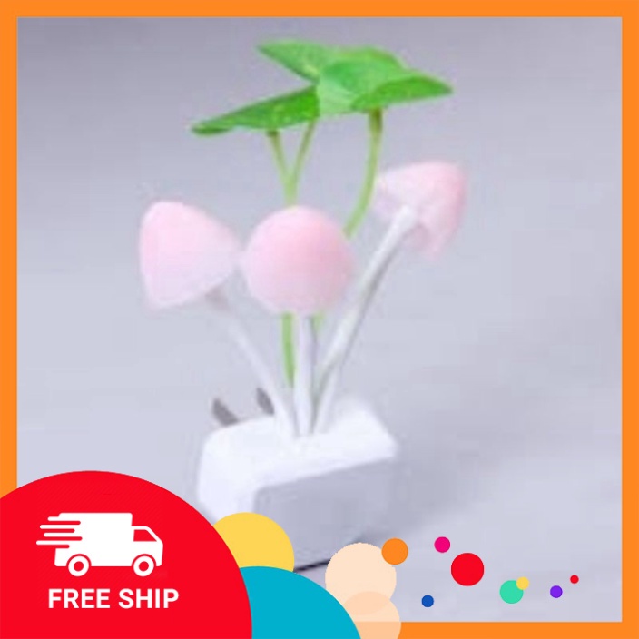 Đèn ngủ hình nấm cảm ứng đổi màu loại 1 có hộp GDTA