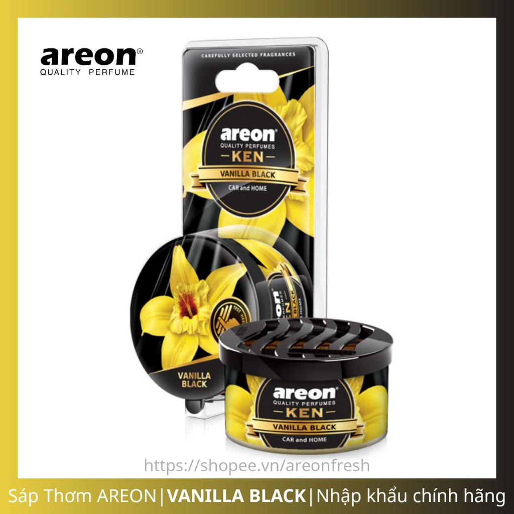 Sáp thơm Areon khử mùi ô tô - Nhập khẩu chính hãng Bulgaria (Hương Vanilla Black)