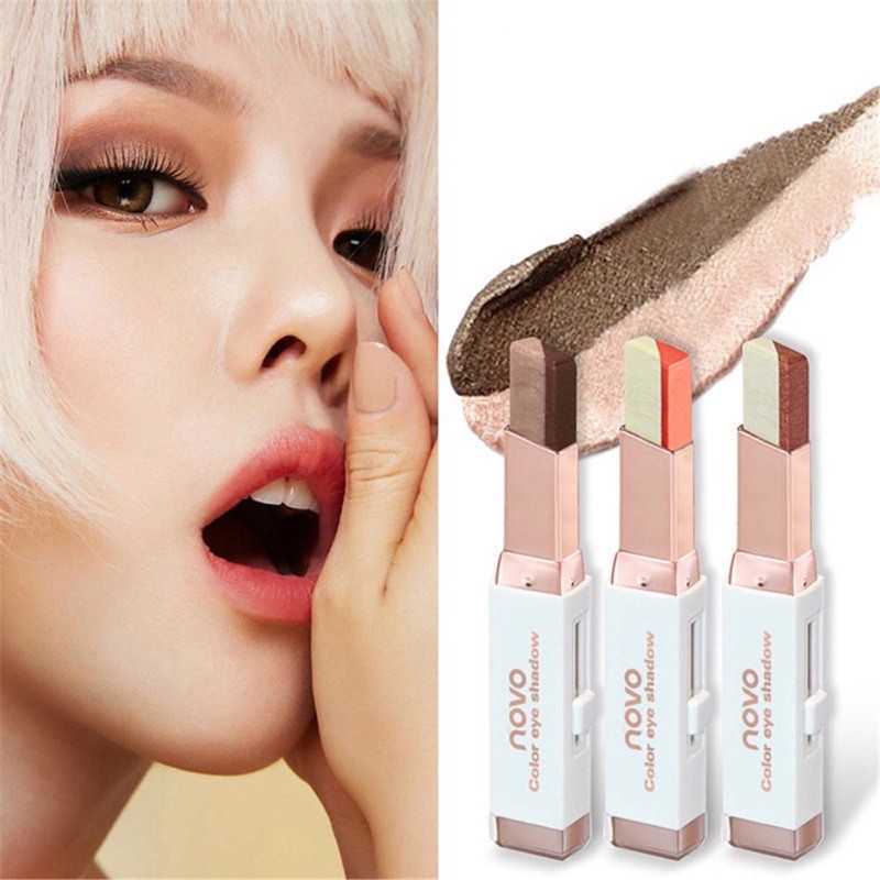 Bút phấn mắt 2 màu có nhũ NOVO Siêu xinh - DOUBLE COLOR GRADIENT VELVET EYE SHADOW - Kho Kiều Phi | BigBuy360 - bigbuy360.vn