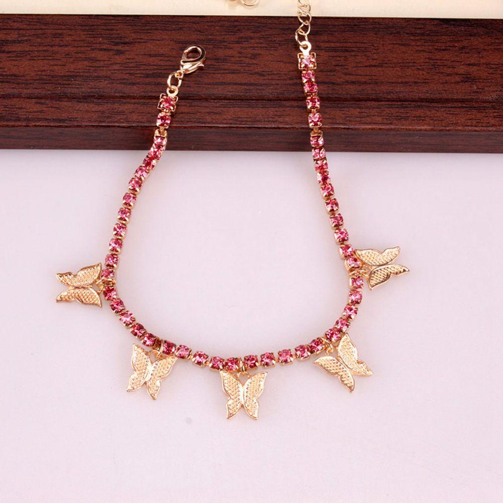 Lắc Chân Hợp Kim Họa Tiết Bươm Bướm Xinh Xắn Có Thể Điều Chỉnh WMES15H