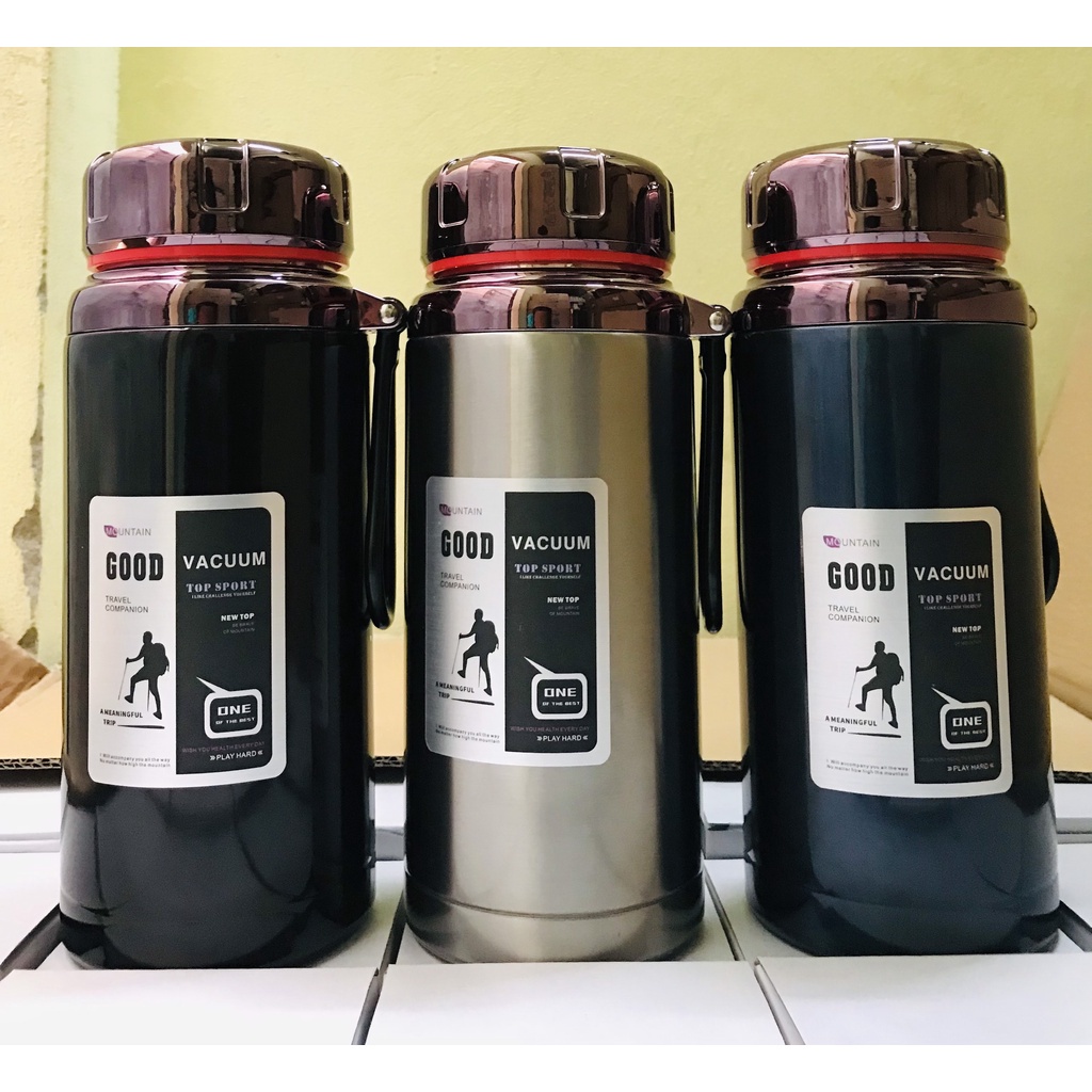 Bình nước giữ nhiệt nóng lạnh 1500ml Inox 304 cao cấp siêu bóng bình đựng nước đá giữ nhiệt trong 24h bình giữ nhiệt