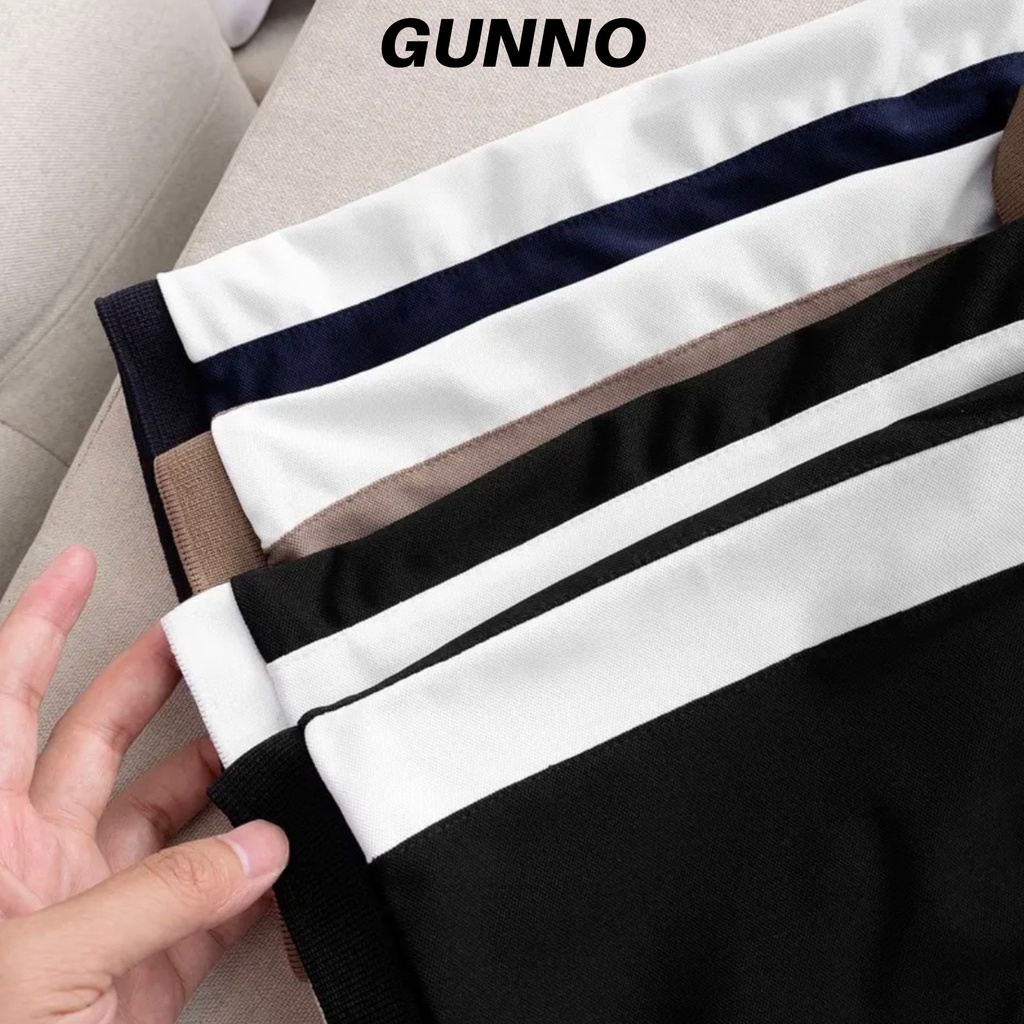 Áo PoLo Nam GUNNO vải CVC cá sấu chuẩn form, sang trọng, hiện đại