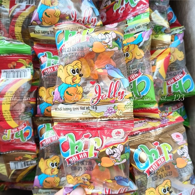 Kẹo dẻo chip chip jelly trái cây hình thú Hải Hà gói 16g