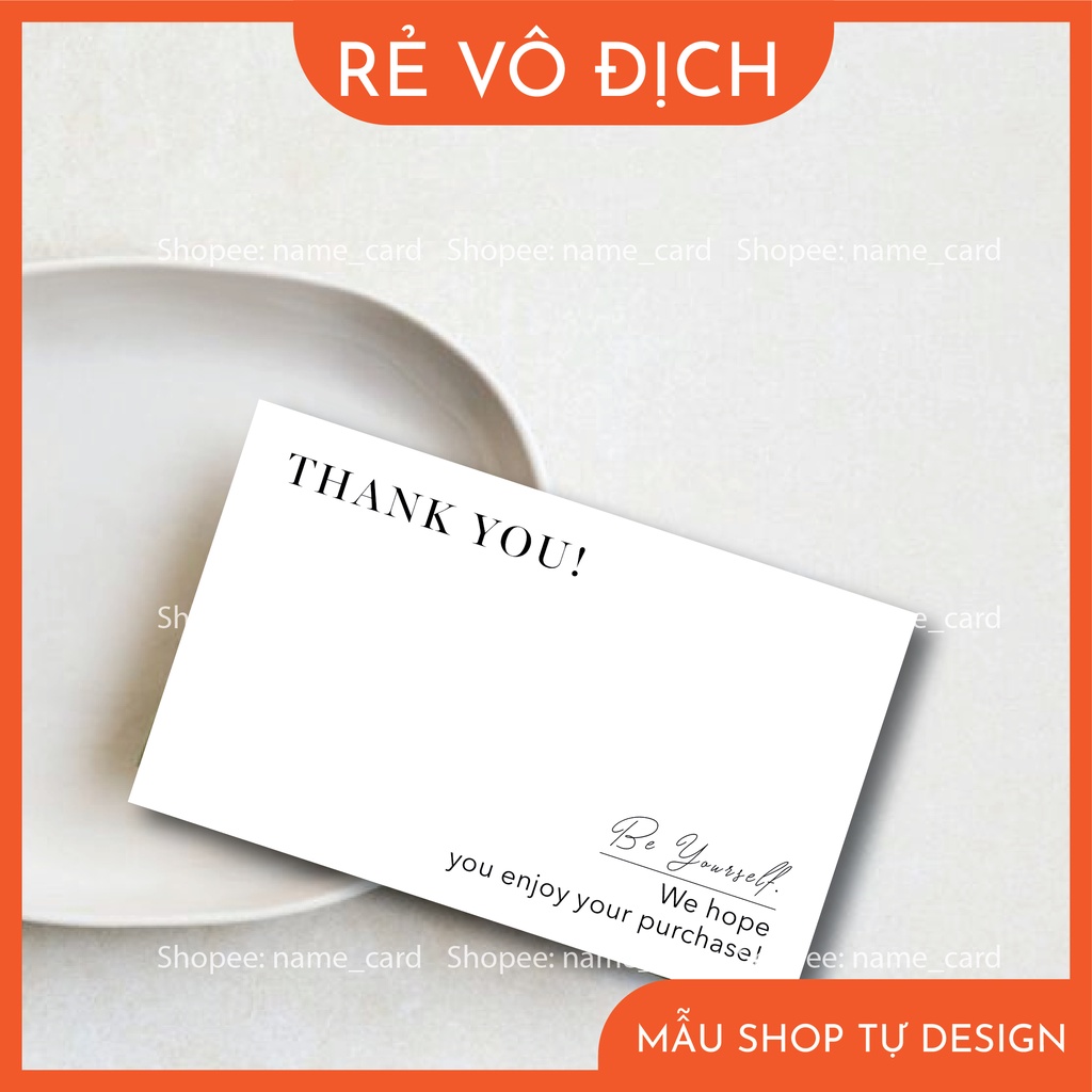 Card cảm ơn, thiệp cảm ơn khách hàng, thank you card rẻ đẹp kích thước 9x5.5 cm