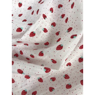 vải thô đũi xước strawberry