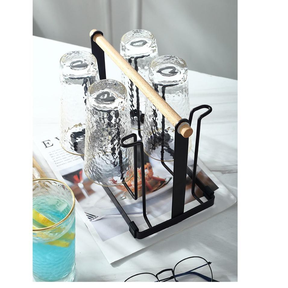 Giá Đỡ Ly Nước Treo Tường 6 Ngăn Hdk101 | BigBuy360 - bigbuy360.vn