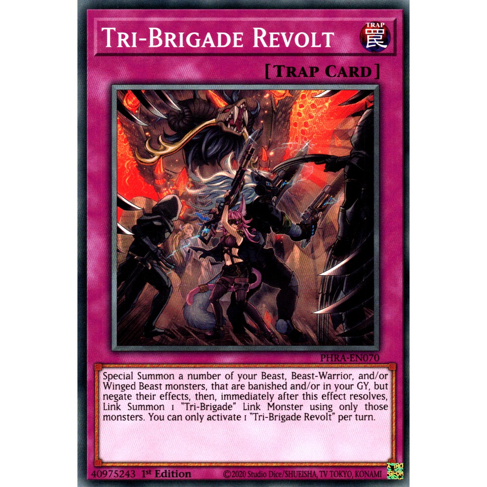 Lá bài thẻ bài Yugioh PHRA-EN070 Tri-Brigade Revolt