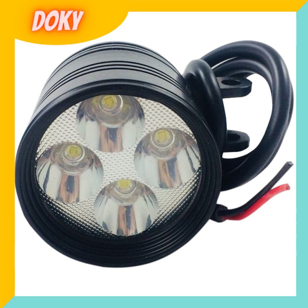 Đèn pha led L4 NGẮN siêu sáng, Đèn led tản nhiệt gắn cho xe ga xe số