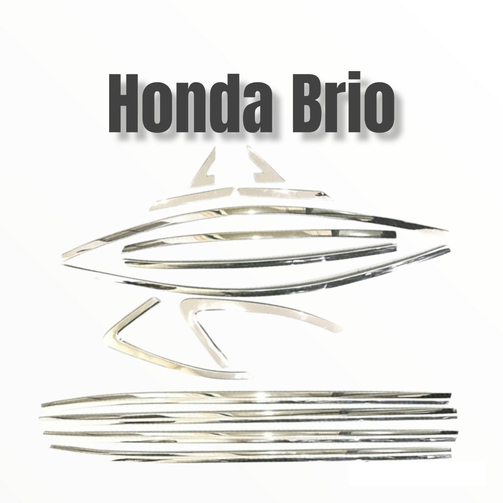 Nẹp Chân Kính, Viền Cong Kính Inox Cho Xe Honda Brio 2018 2019 2020 2021