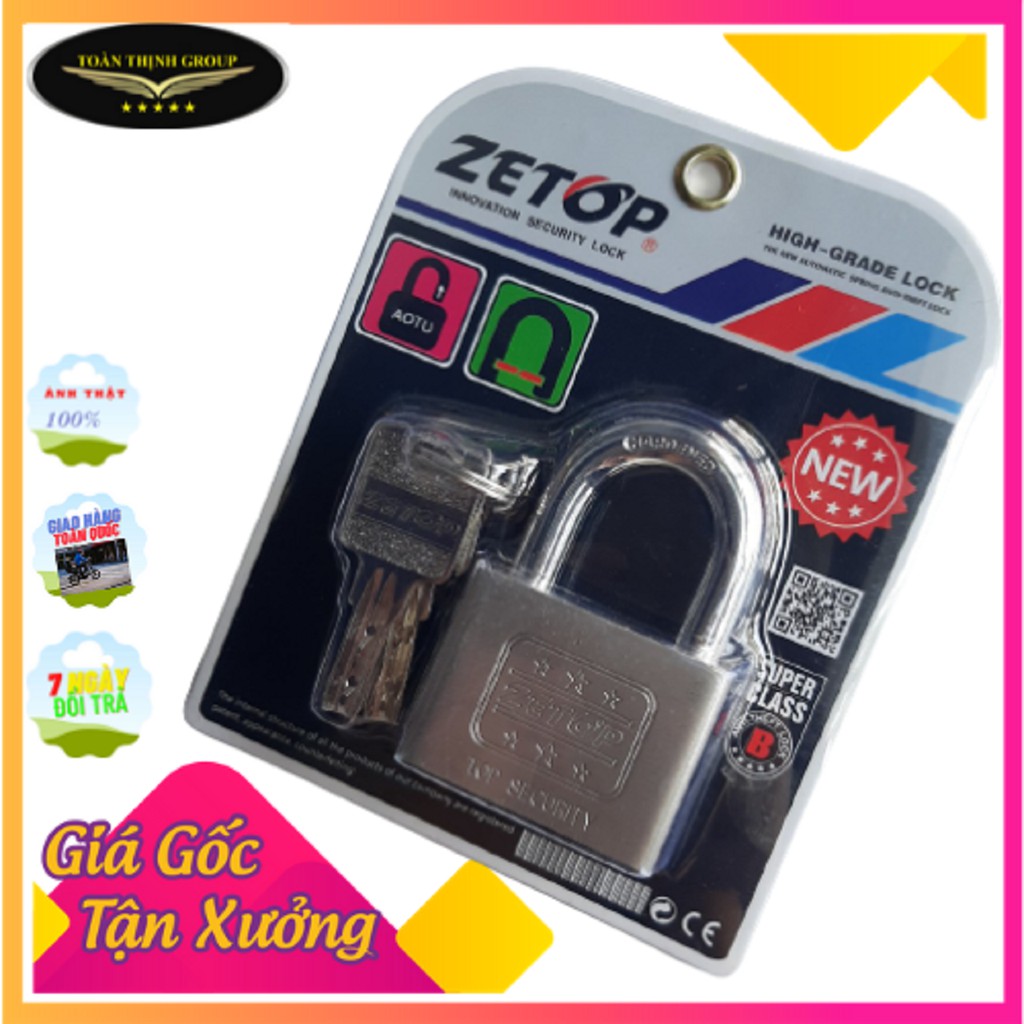 Ổ Khóa Zetop 50mm 60mm Chất Liệu Hợp Kim Cao Cấp Ruột Đồng Chìa Muỗng Chống Trộm Chống Bẻ Khóa, Siêu Bền