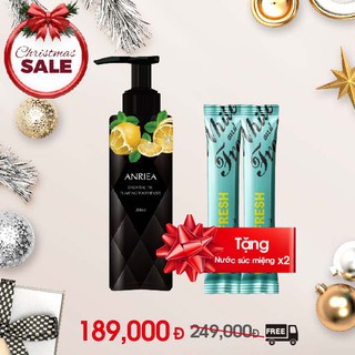 Kem Đánh Răng Anriea Tinh Dầu Hương Chanh (200ml) TẶNG 2 gói Nước súc miệng kháng khuẩn Anriea