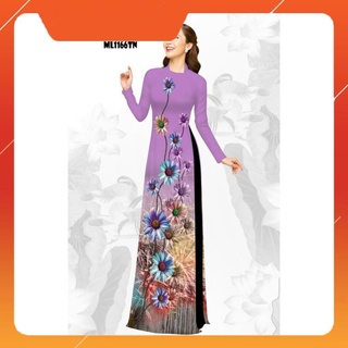 [Freeship đơn từ 0đ] ] Áo dài lụa nhật 👗 FREESHIP 👗 Áo dài chất lụa Nhật in 3d đẹp
