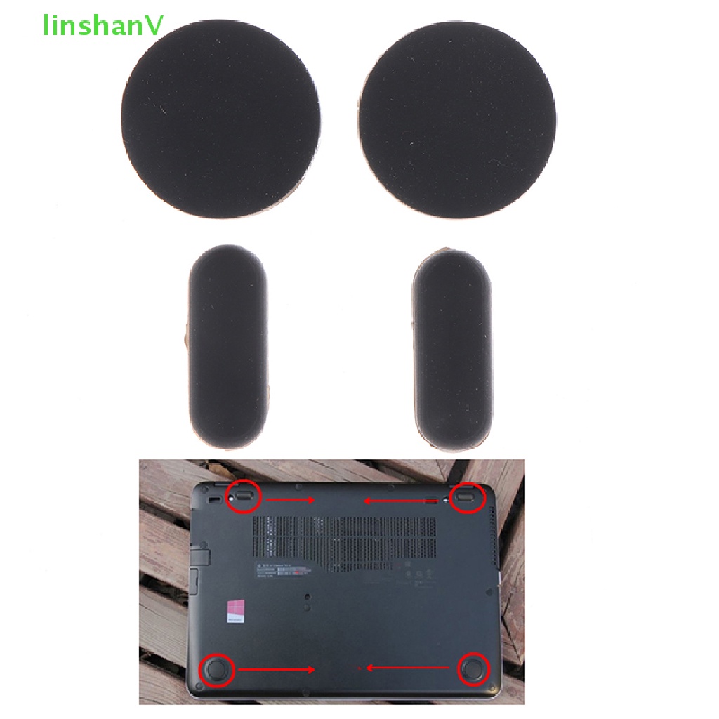 Bộ 4 Miếng Đệm Chân Đế Laptop Bằng Cao Su Cho HP 840 745 820 725 850 755 G3 G4