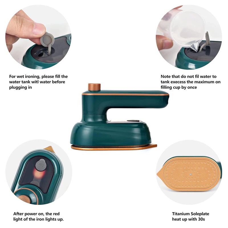 Bàn ủi hơi nước cầm tay mini cầm tay xoay 180 độ công suất 33W mẫu mới
