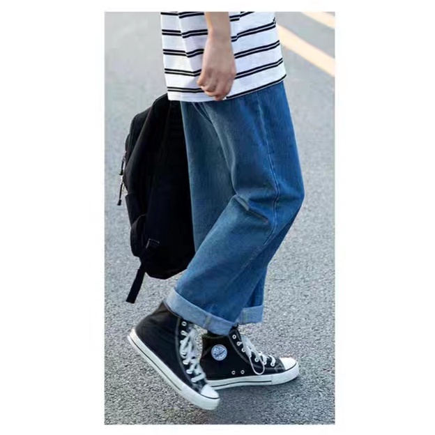 Quần jean bò baggy nam nữ ống suông rộng Unisex hàng Quảng Châu phong cách Hàn Quốc sành điệu style năm 2022 SKShop22 | BigBuy360 - bigbuy360.vn