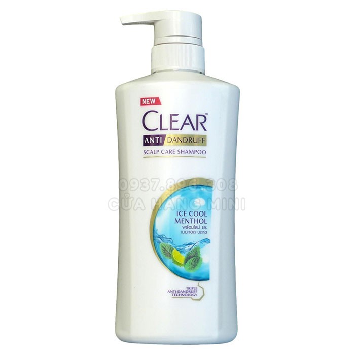 Dầu Gội Sạch Gàu Clear Hương Bạc Hà 400ml Thái Lan