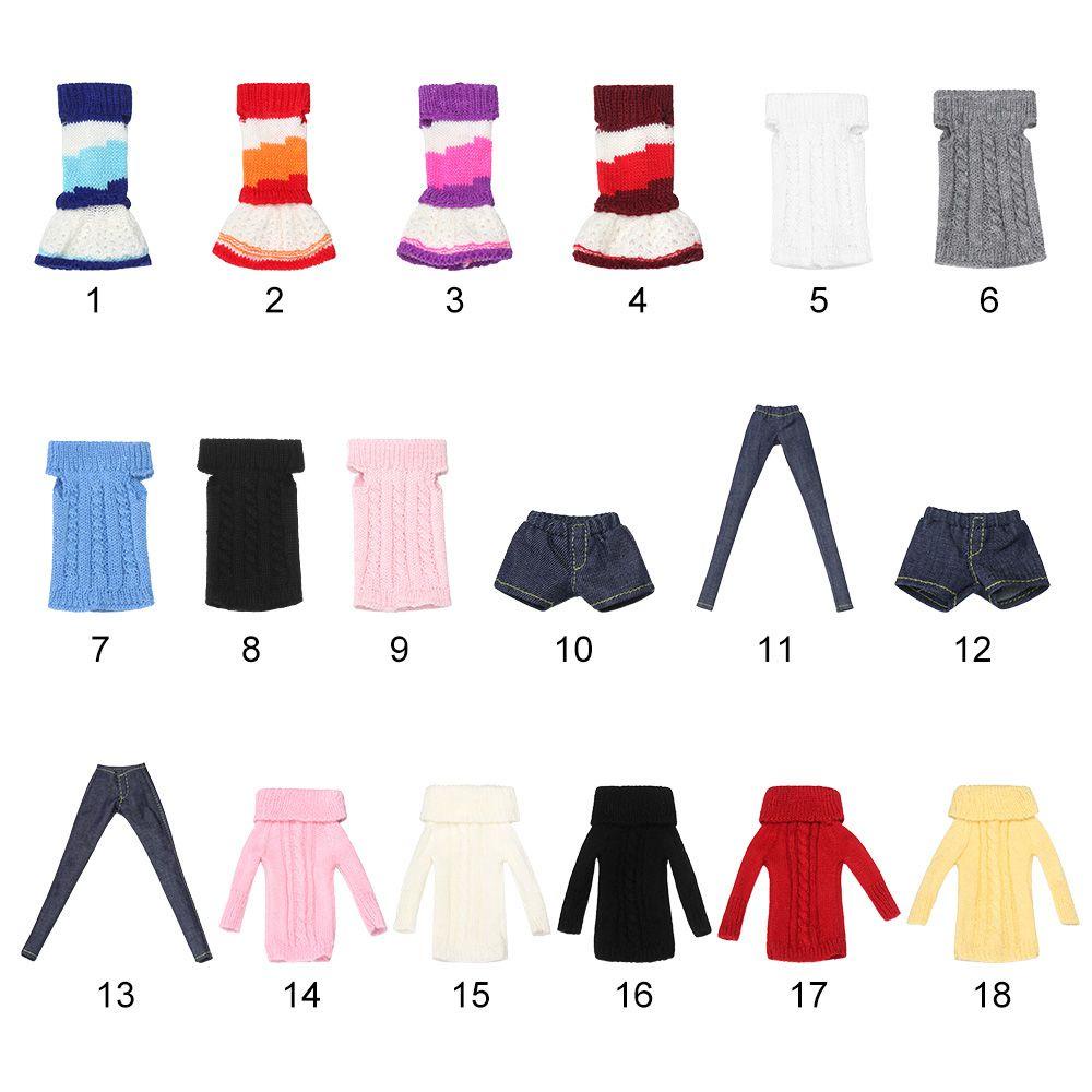 Áo Sweater Dệt Kim Màu Cầu Vồng Cho Búp Bê