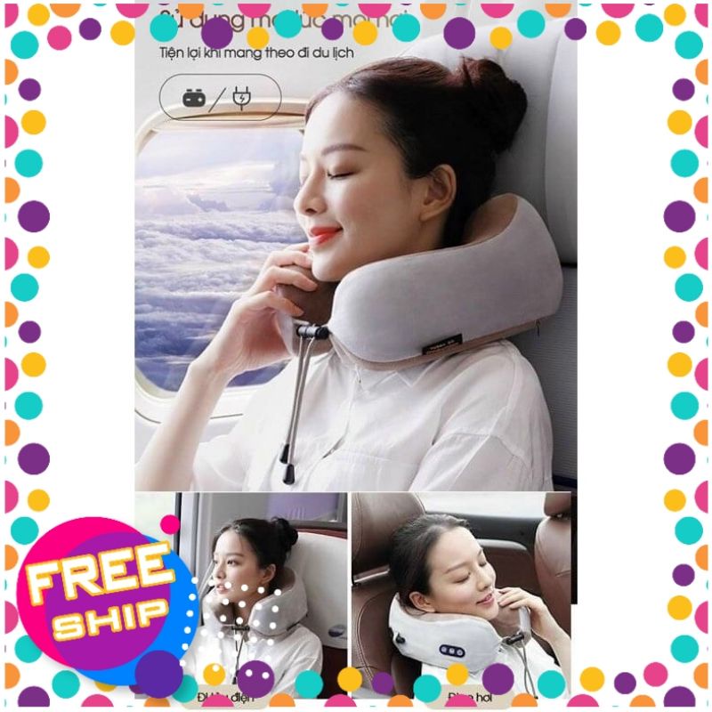 Gối Massage Vòng Cổ U 360 đa năng - Gối chữ U Mát Xa Vùng Cổ Vai Gáy - Shop CEC