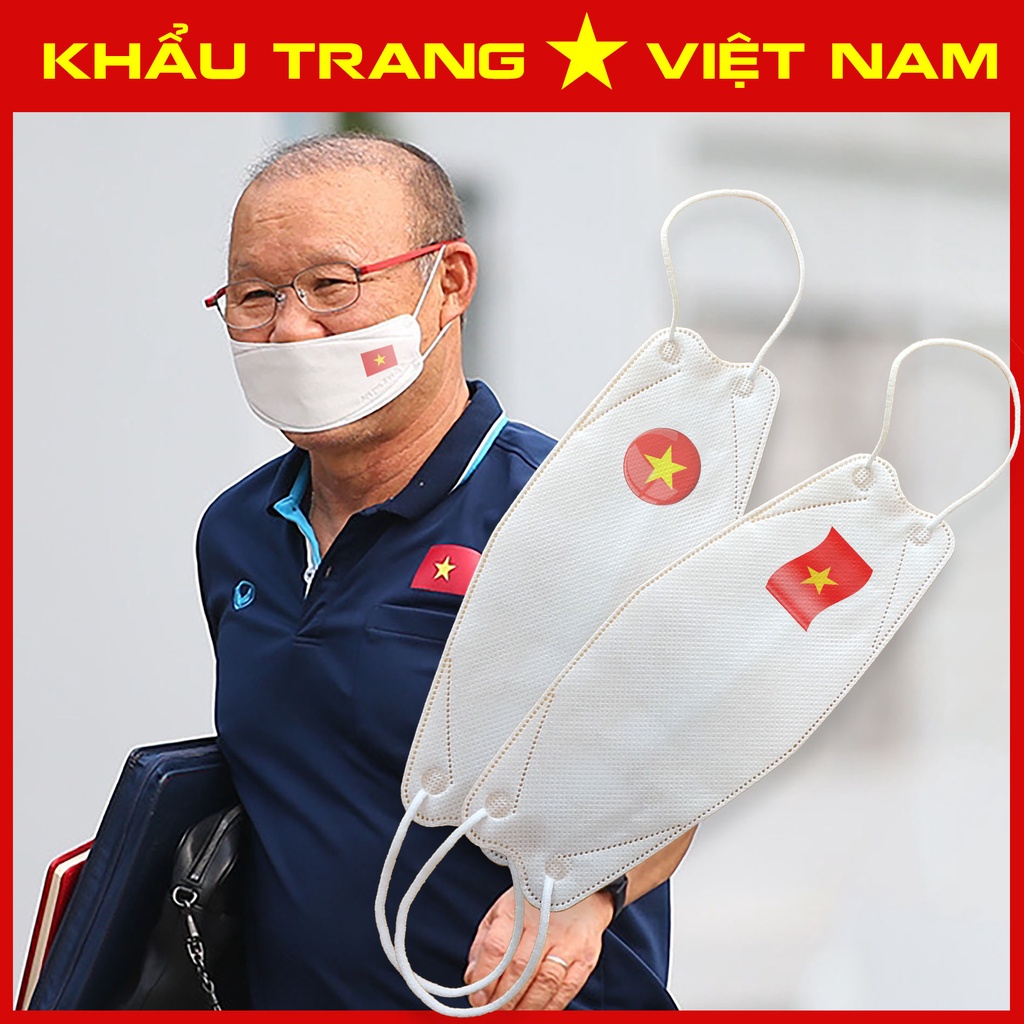Khẩu trang KF94, N95, N99 in hình cờ đỏ sao vàng Việt Nam