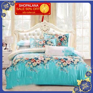 Bộ ga gối polly cotton 1m8 *2m mã alana m8