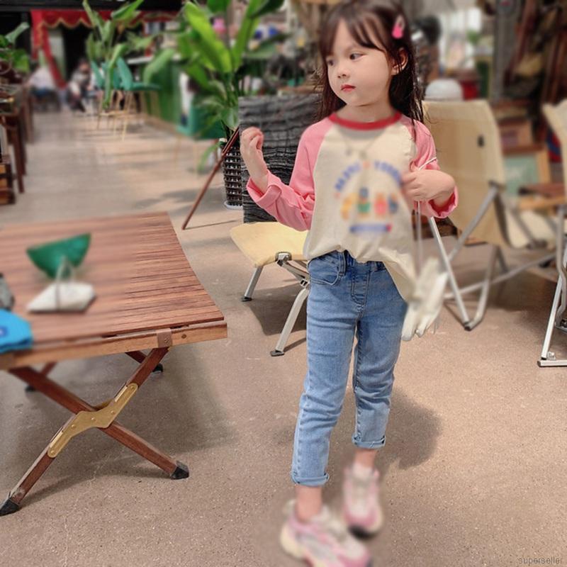 Quần jean dáng ôm co giãn cho bé gái