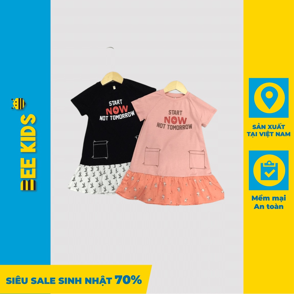 Váy Thun Cộc Tay Cho Bé Gái Bee Kids Dáng Suông Đuôi Cá In Họa Tiết Ngộ Nghĩnh (2 - 6 Tuổi) 1DT01176CA