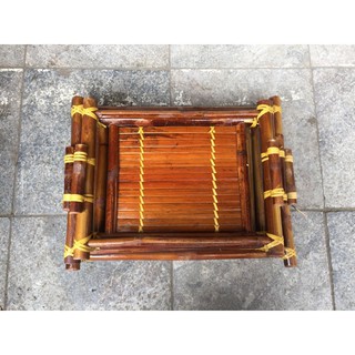 Khay tre đựng ấm trà