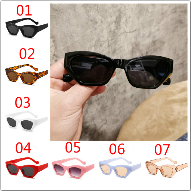 Cod Qipin Korean Cat Eye Sunglasses Women Men Simple Jelly Color Polygon Glasses Eyewear Travel