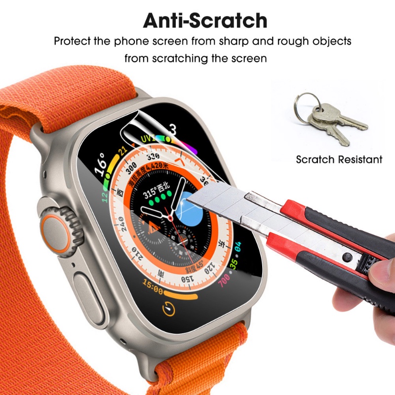 Toàn Bộ Miếng Dán Màn Hình HD Bằng TPU Dẻo Trong Suốt Siêu Nhạy Cho Đồng Hồ Thông Minh Apple Watch
