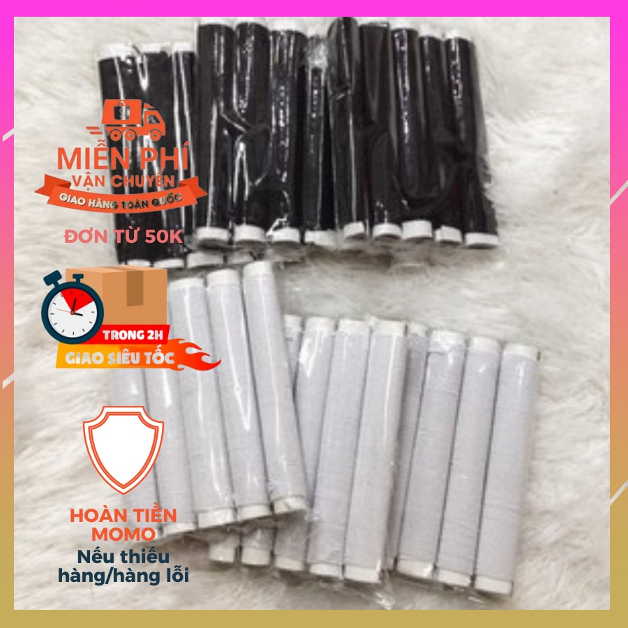 Bịch 5 Cuộn Chỉ Thun Trắng Hoặc Đen May Nhún | Tiệm May Bí Ngô