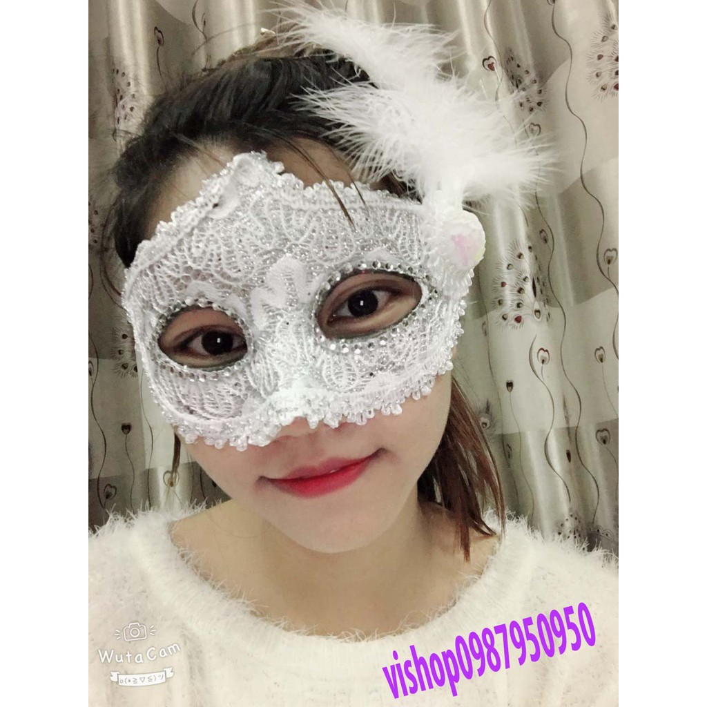 mặt nạ lông vũ -g61