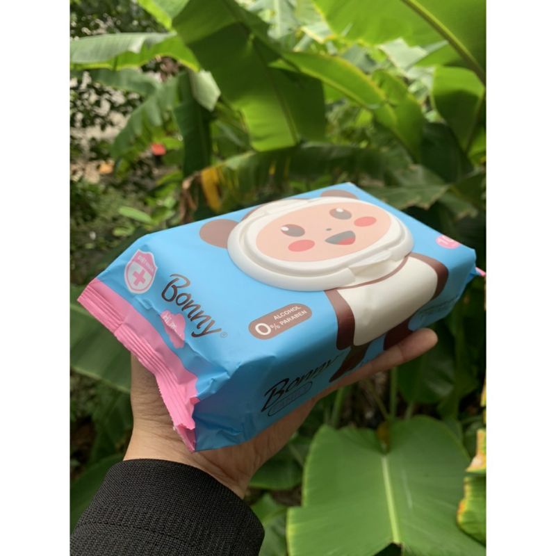 Khăn ướt Bonny 100 tờ không mùi bé sơ sinh