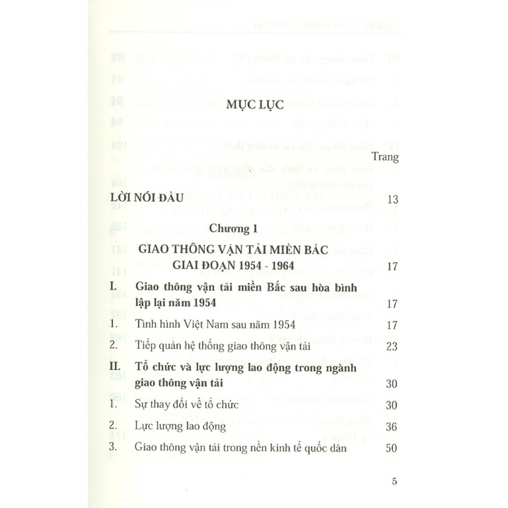 Sách - Lịch Sử Giao Thông Vận Tải Việt Nam Từ Năm 1954 Đến Năm 1975 (Sách Chuyên Khảo)
