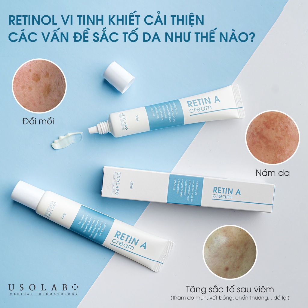 Retinol Usolab 2.0 trẻ hóa, căng bóng, sáng da, giảm mụn Tuyp 30g