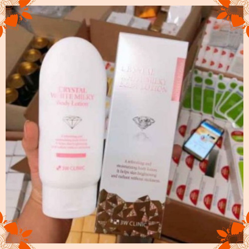 Kem Ủ Kích Trắng Toàn Thân Crystal White Milky Body Lotion 150g