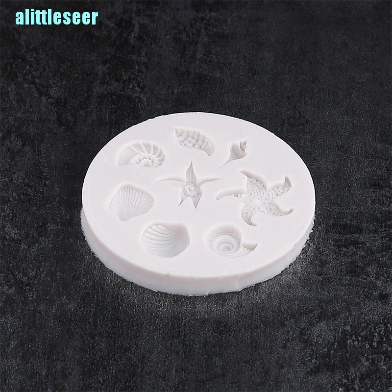 Khuôn Làm Bánh Chất Liệu Silicone Tự Làm Hình Vỏ Sò Và Sao Biển