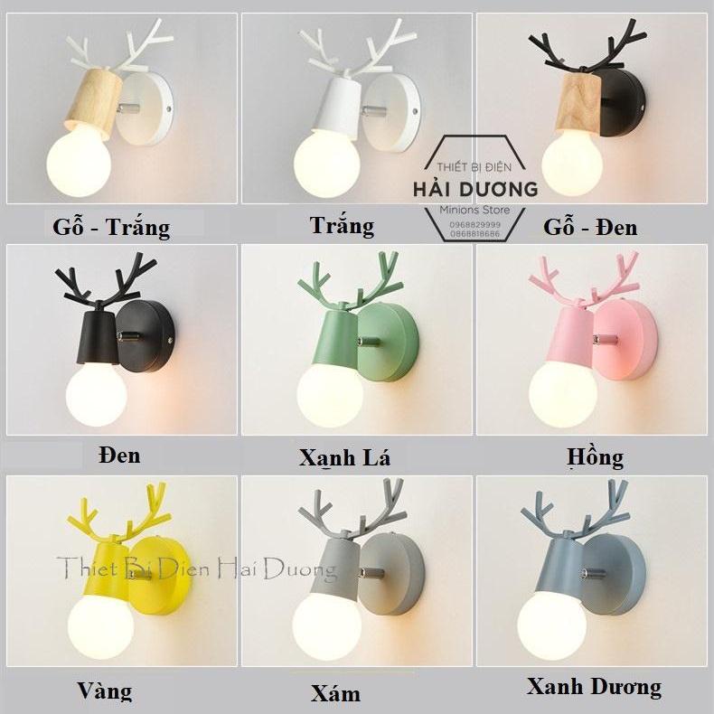 Đèn trang trí gắn tường Energy Green Lighting đầu hươu TN101 7w (kèm bóng led G40 3 chế độ sáng Trắng Vàng Trung Tính)