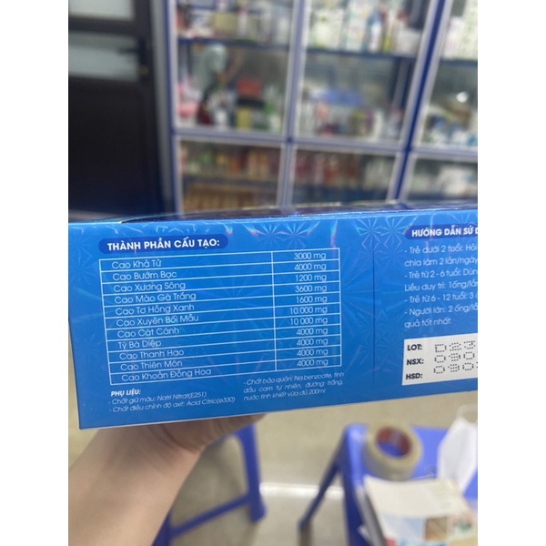 Siro ho BỔ PHẾ KHANG hộp 20 ống hỗ trợ giảm ho, tăng cường sức khoẻ hô hấp, trẻ mắc viêm phế quản tái lại nhiều lần