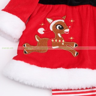 Bộ noel Rudolph bé gái