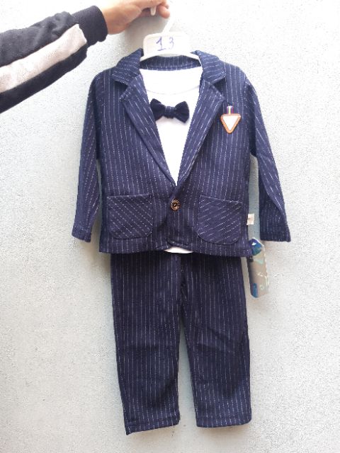 Set vest 3 chi tiết công tử bé trai