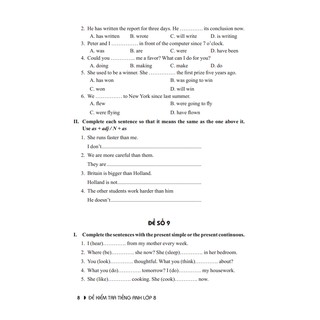 Sách - Đề Kiểm Tra Tiếng Anh Lớp 8 (Tái bản 02)