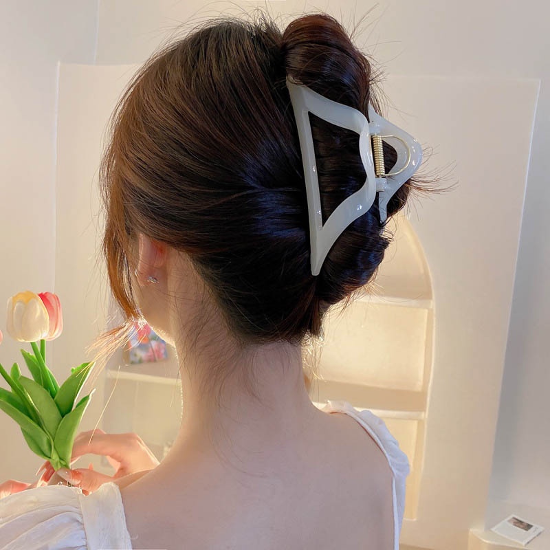 Kẹp Tóc Hình Tam Giác Cỡ Lớn Phong Cách Hàn Quốc Cho Nữ