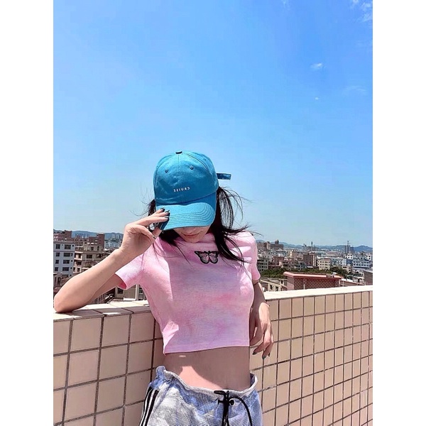 Asher Top - Áo thun croptop loang màu cho nữ Purple heart