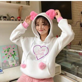 Áo hoodie tai gấu