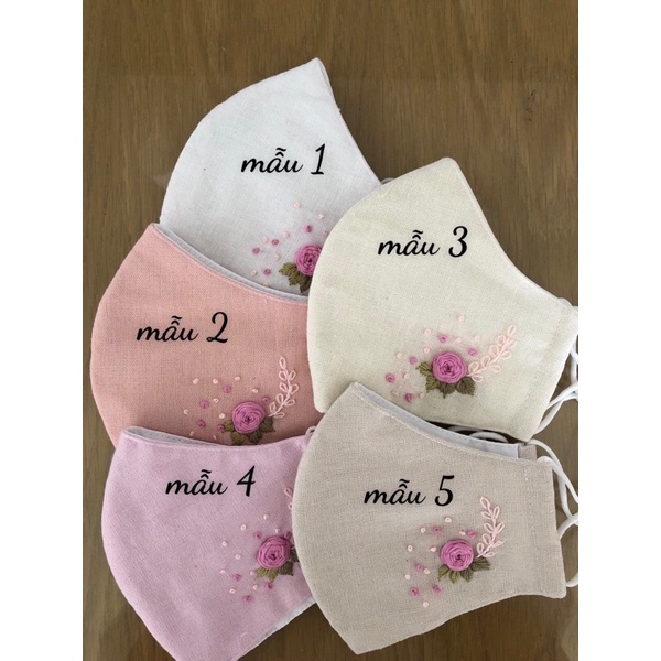 Khẩu trang thêu handmade mẫu mới