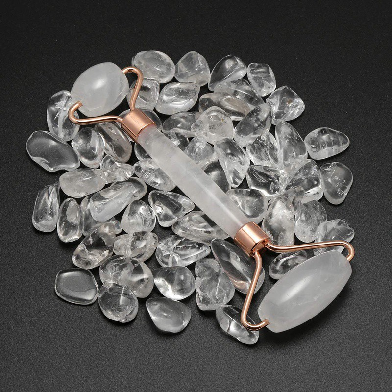 Cây lăn làm từ đá ngọc bích thạch anh dùng massage guasha cho mặt thoải mái