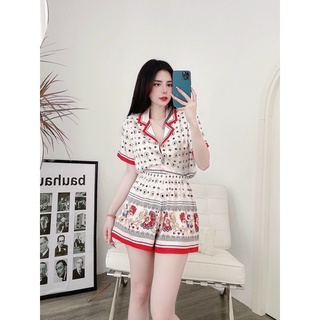 PYJAMA DÀI LỤA HOẠ TIẾT CAO CẤP MÃ 2022-144