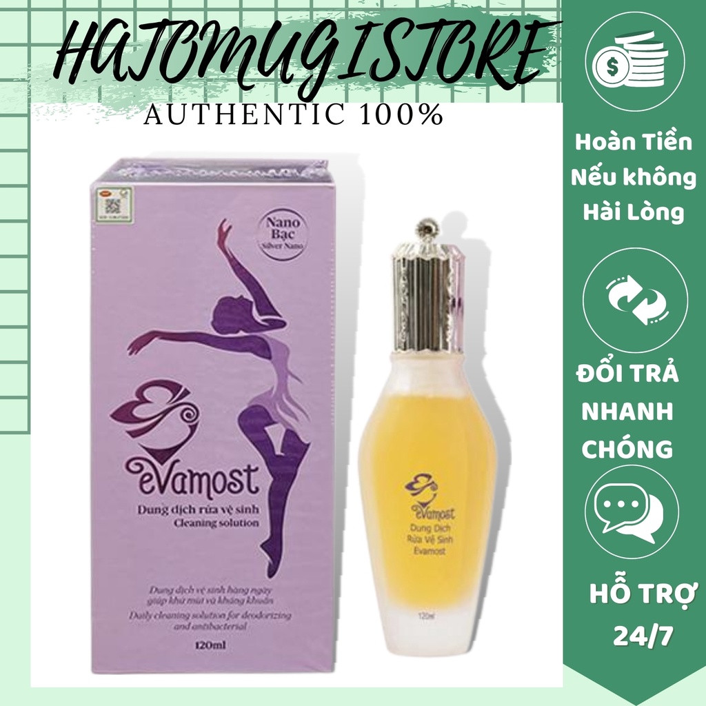 Dung Dịch Vệ Sinh / Dung Dịch Phụ Nữ Evamost làm sạch vùng kín, ngừa mẩn ngứa 120ml [ Chính - Hãng ]