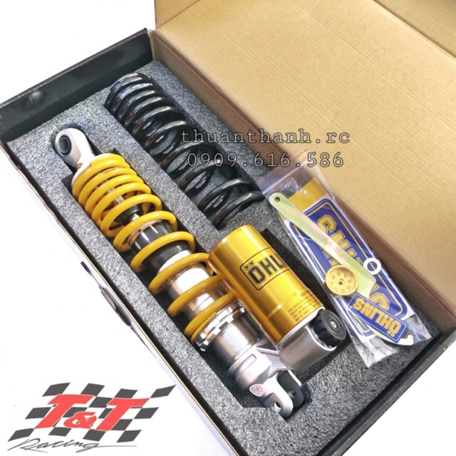 Phuộc Ohlins 1:1 (tặng kèm lò xo Đen+Núm Vàng)-Vario/Ckick/LEAD/Vision/Freego/Grande/...