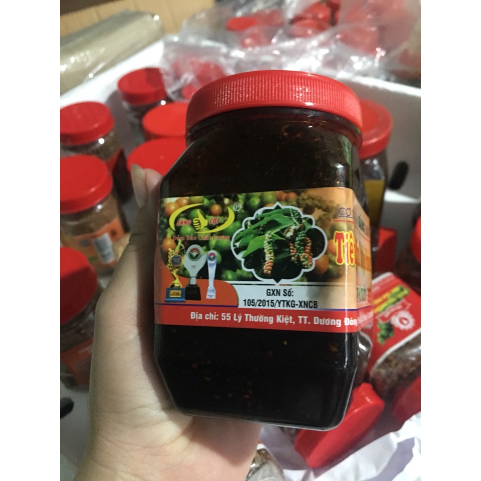 Hủ 400gr Tiêu chín ngào đường Đặc sản Sáng Lợi Phú Quốc hộp đỏ